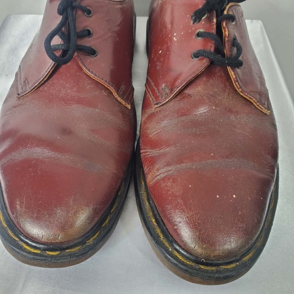 Dr. Martens Burgundy Leather Oxfords Shoes - Picture 5 of 13